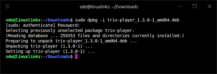 Installing Trix in Ubuntu