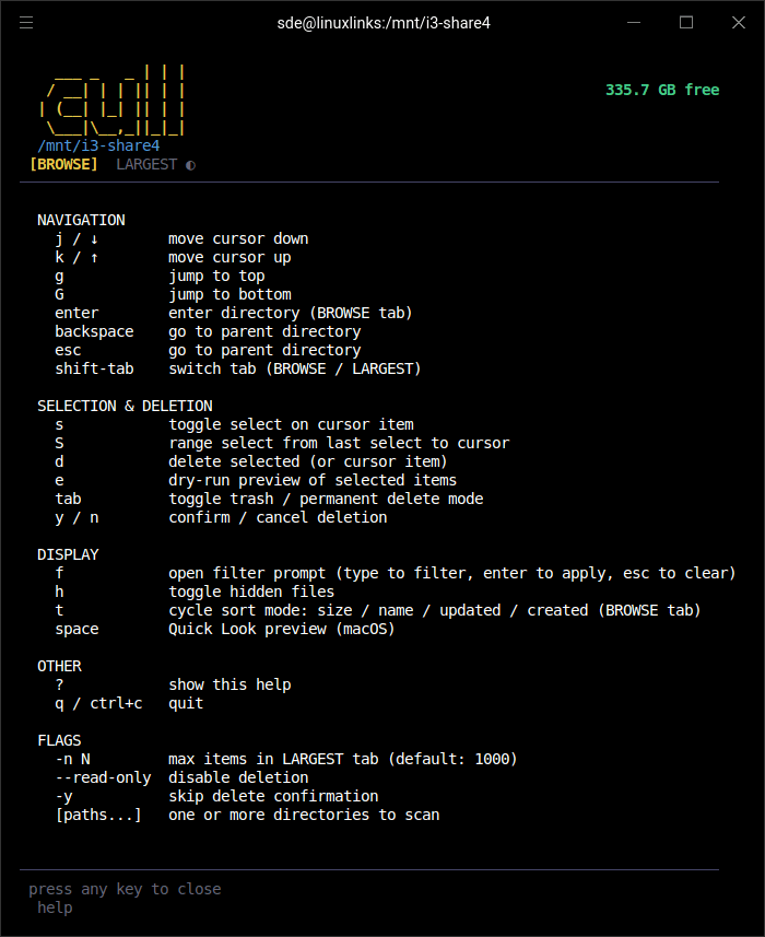 cull keyboard shortcuts