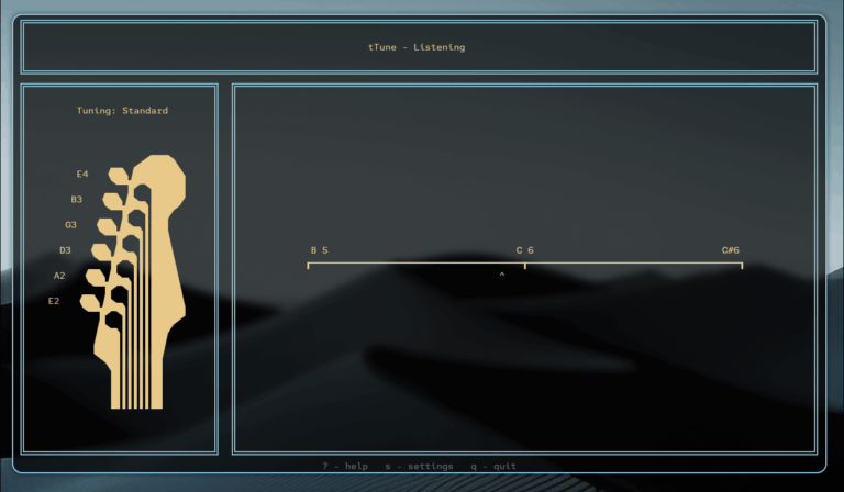 tTune - guitar tuning app - LinuxLinks