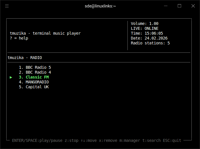 Listening to radio stations