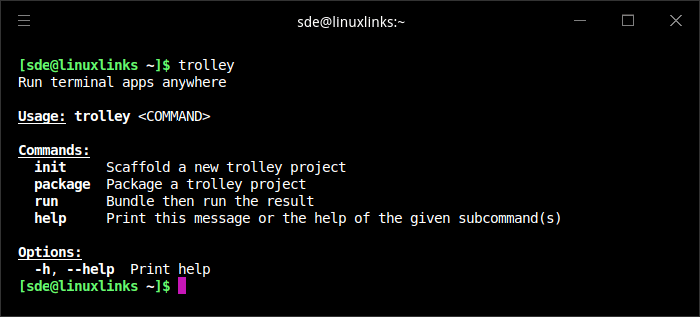 Trolley commands