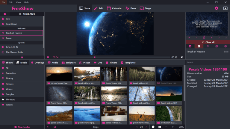 FreeShow - Linux presentation application - LinuxLinks