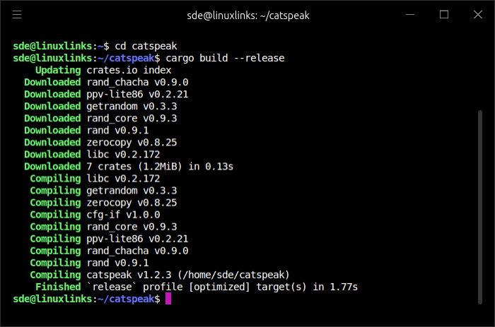 catspeak installation