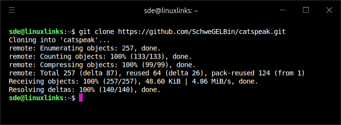catspeak installation