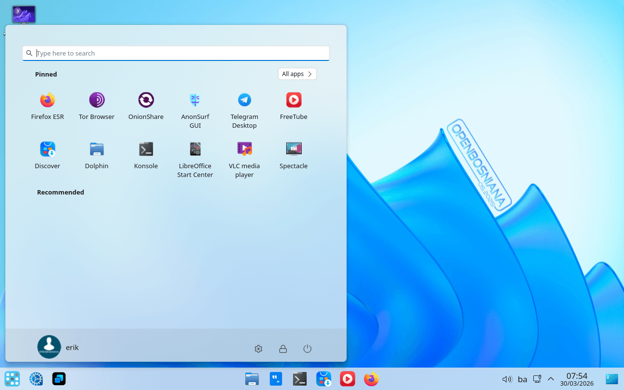 OpenBosniana desktop