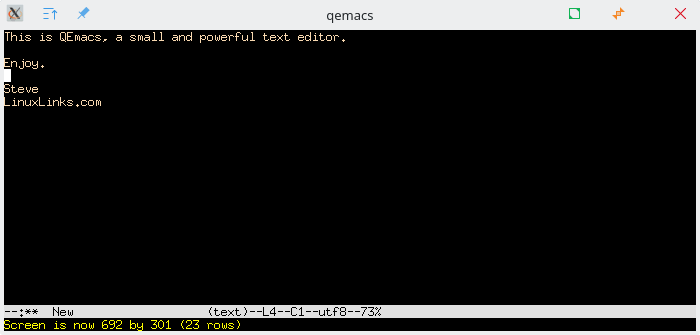 QEmacs in action
