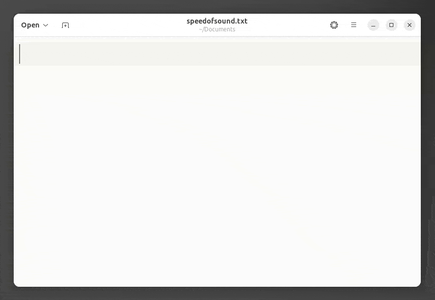 Speed of Sound demonstration