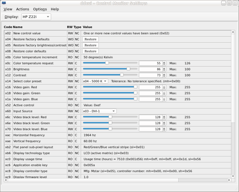 ddcui - graphical user interface for ddcutil - LinuxLinks