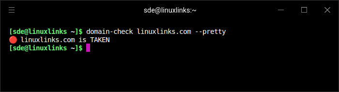 domain-check in action