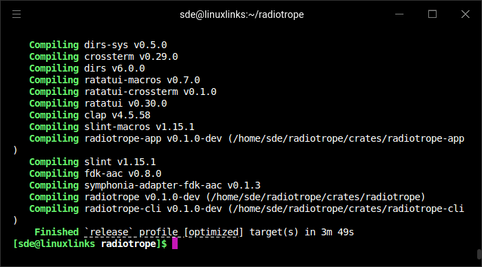 Installing radiotrope