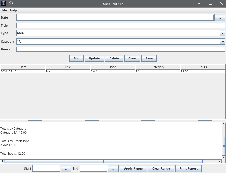 CME Tracker at startup