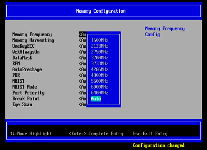 Memory Configuration