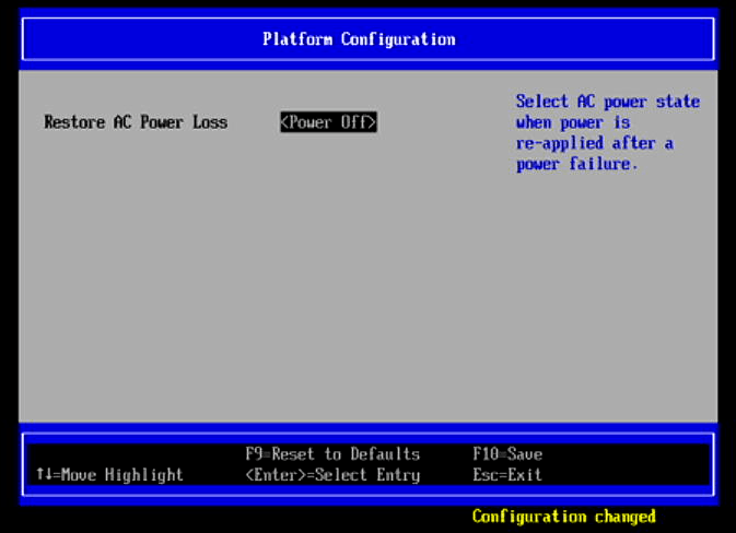 Platform Configuration
