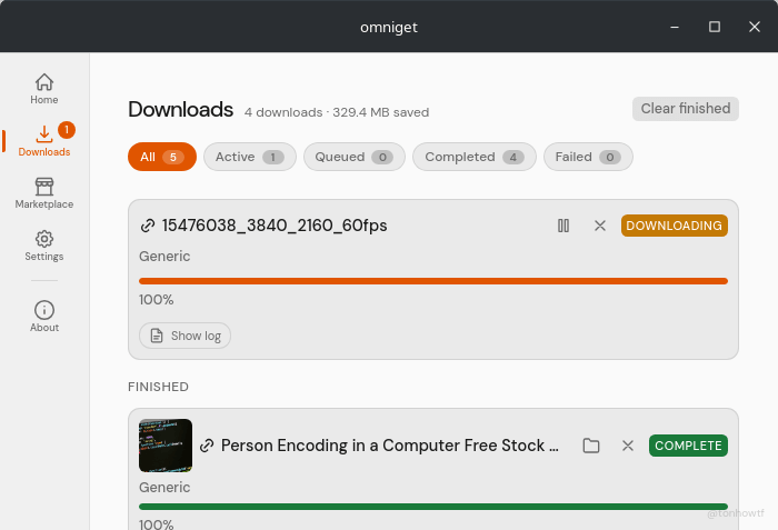 Omniget downloading