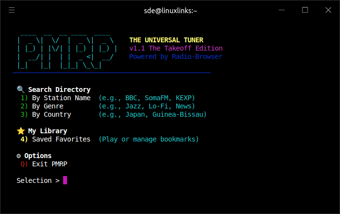 Starting the program