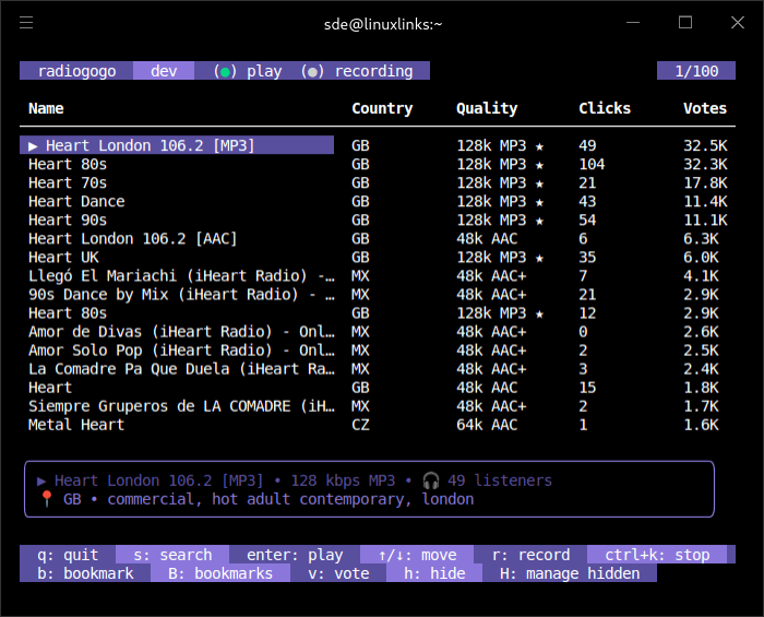 Searching for stations