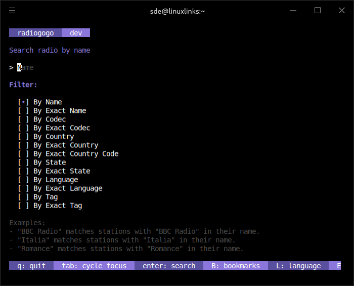 Starting the program