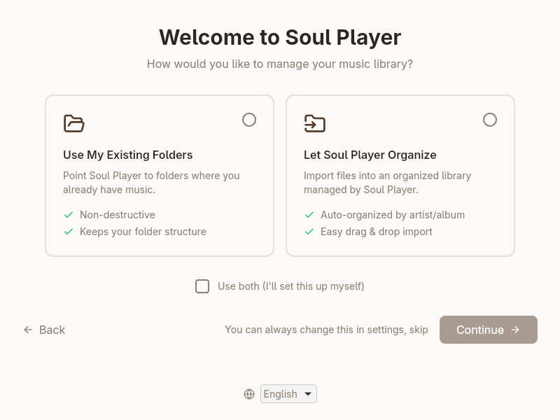 Post-installation wizard