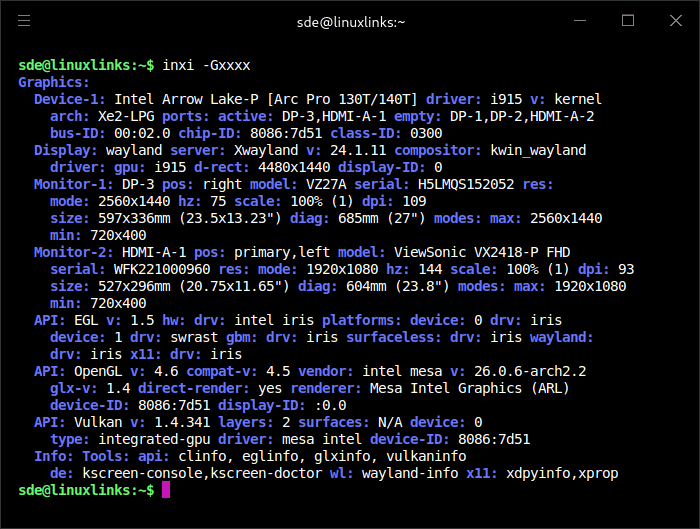 inxi -G output
