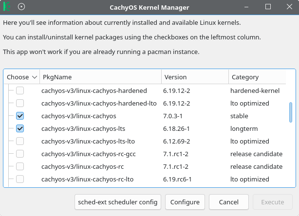 CachyOS Kernel Manager