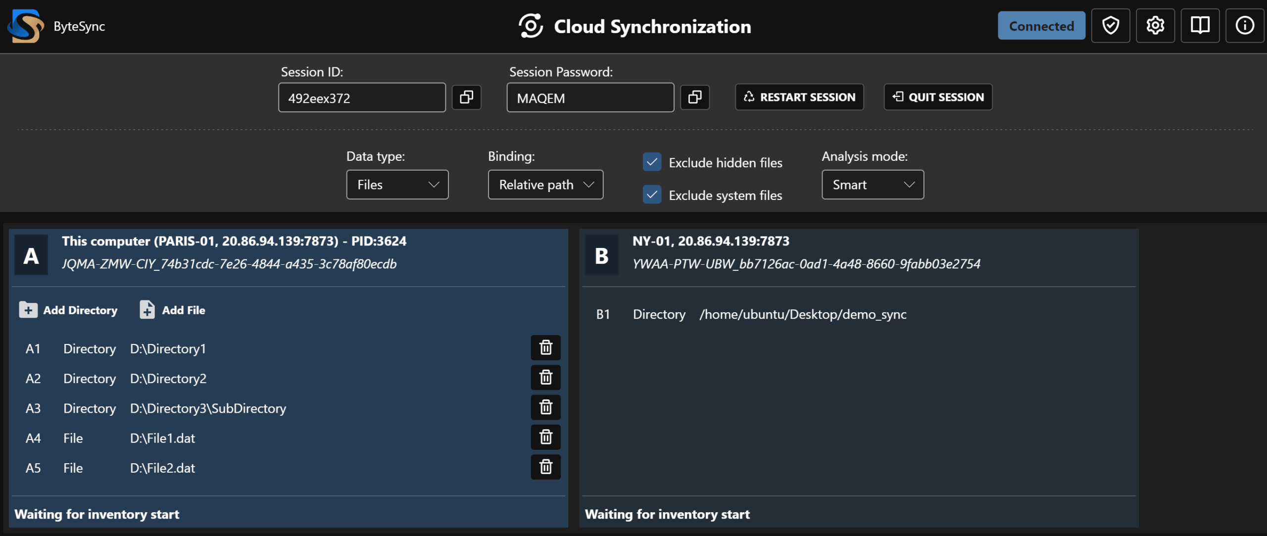 ByteSync in action
