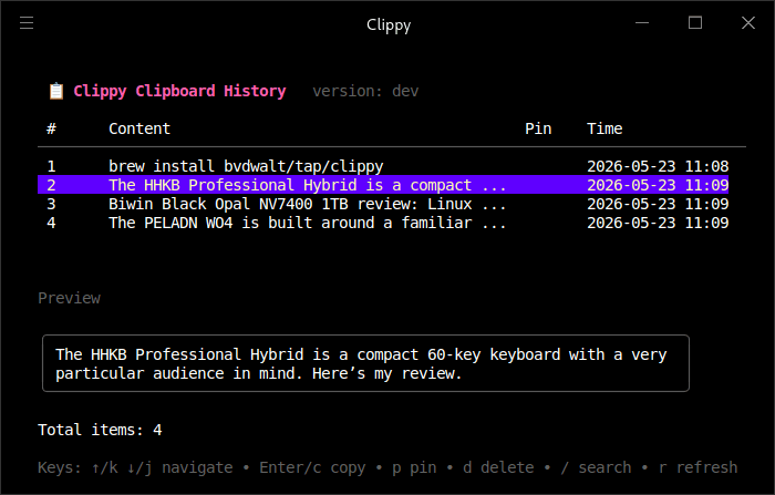 Clippy in action