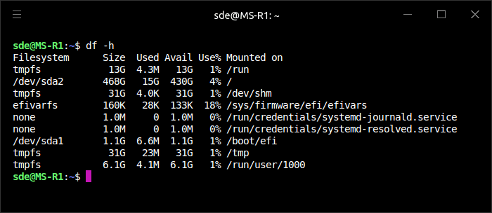 df output