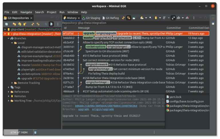 MeGit - standalone graphical Git client - LinuxLinks