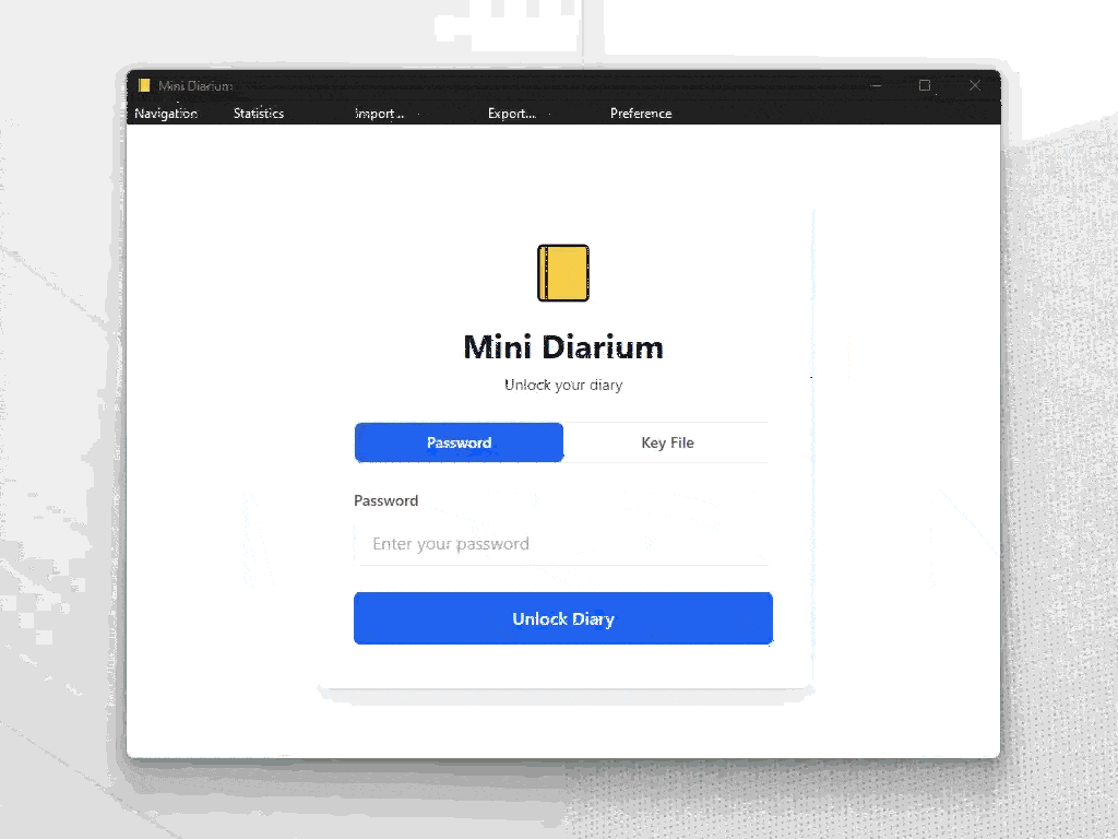 Mini Diarium in action