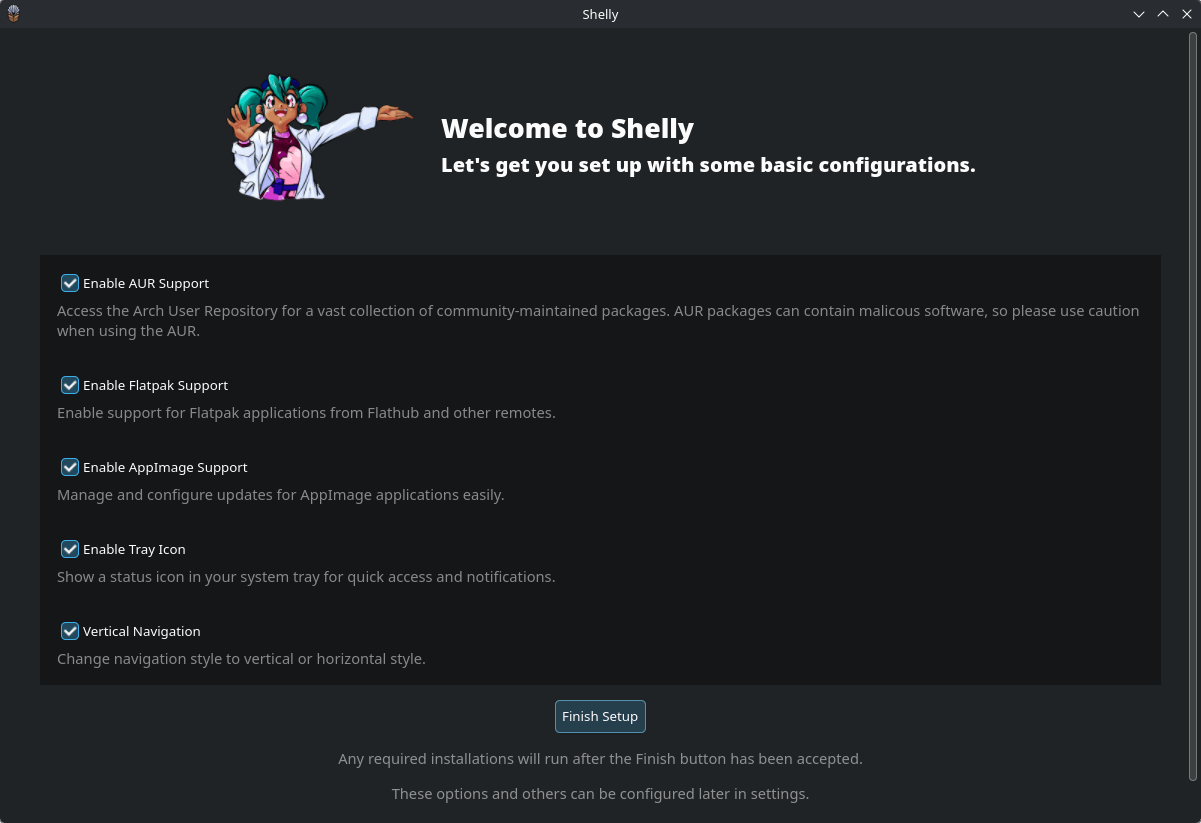 Set up Shelly