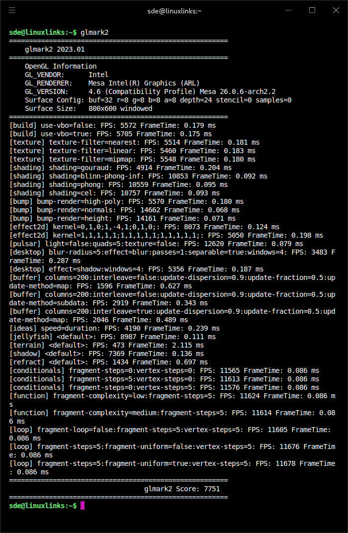 glmark2 benchmark
