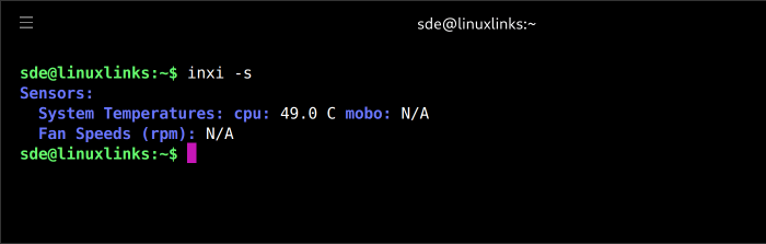 inxi -s output