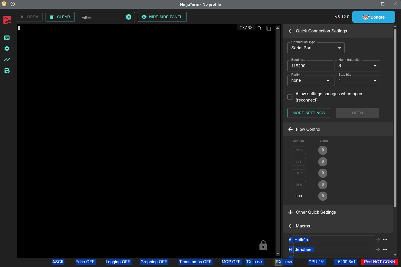 NingaTerm at start