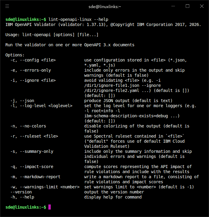 OpenAPI Validator options