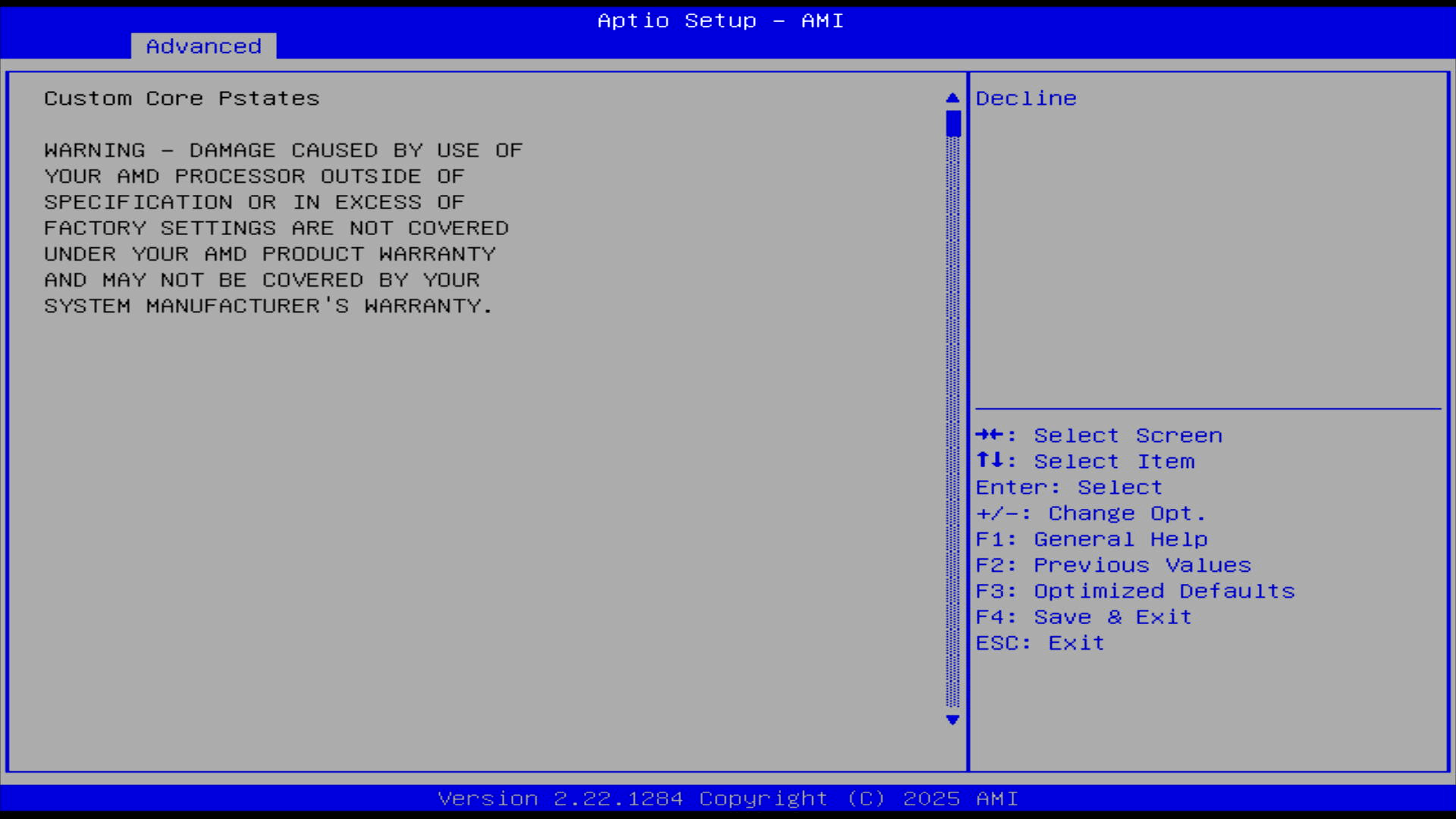 Custom Core Pstates