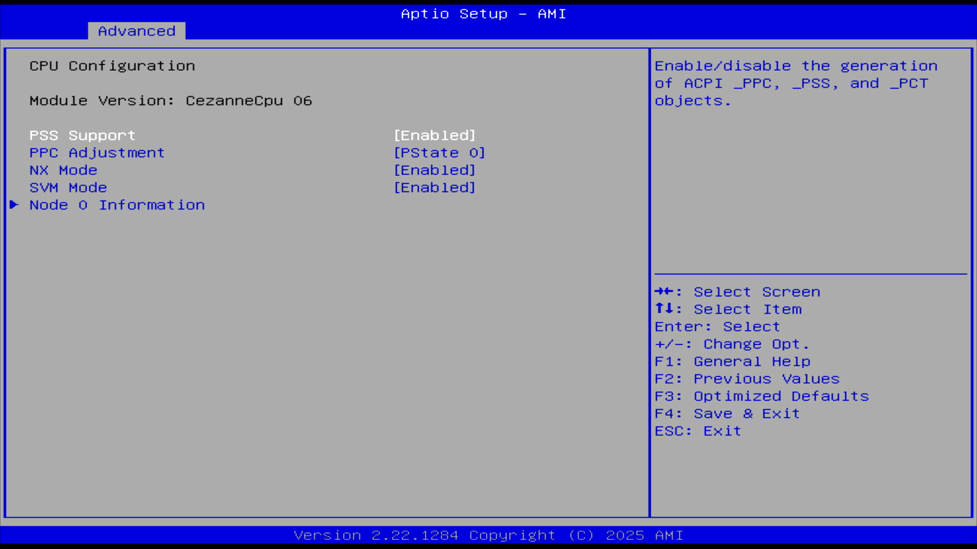 CPU Configuration