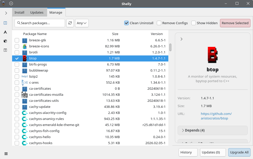 Shelly package manager