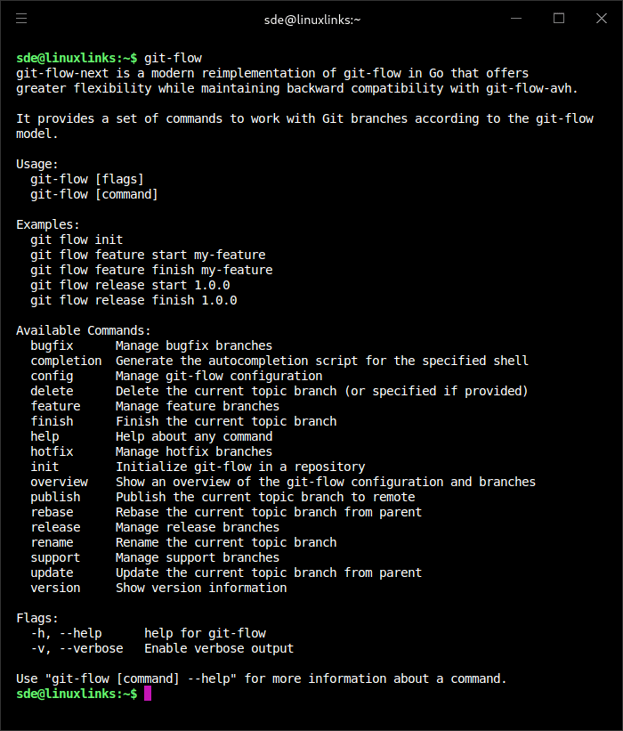 git-flow-next help