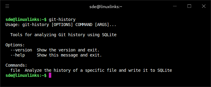git-history usage