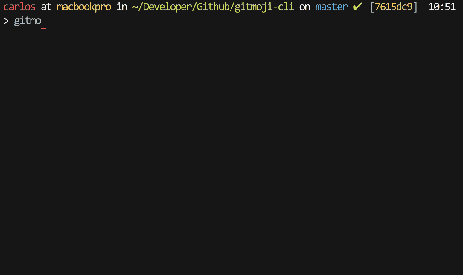 gitmoji-cli demo