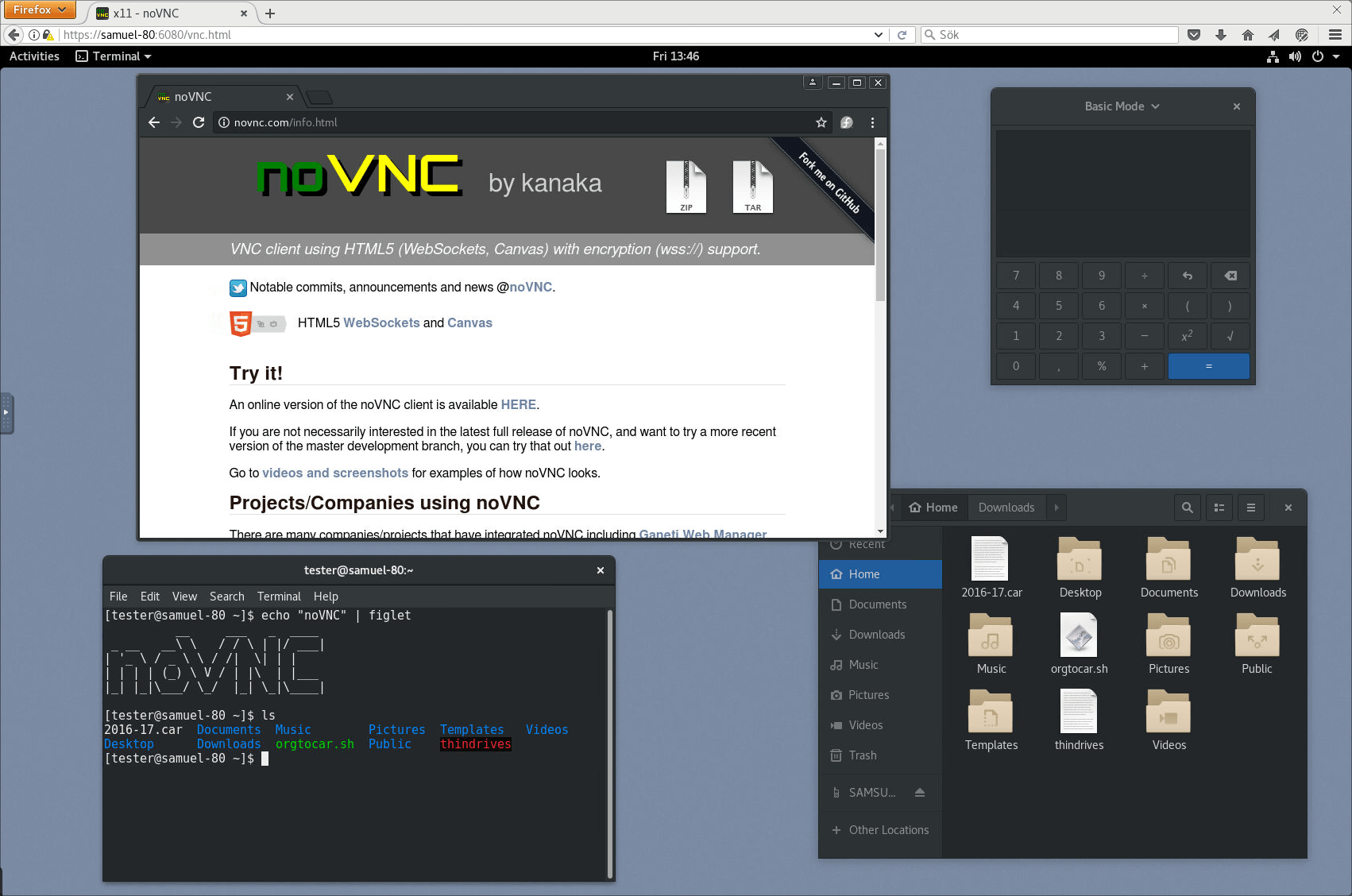 noVNC in action