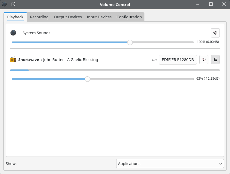 pavucontrol-qt in action