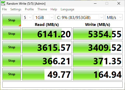 CrystalDiskMark benchmark