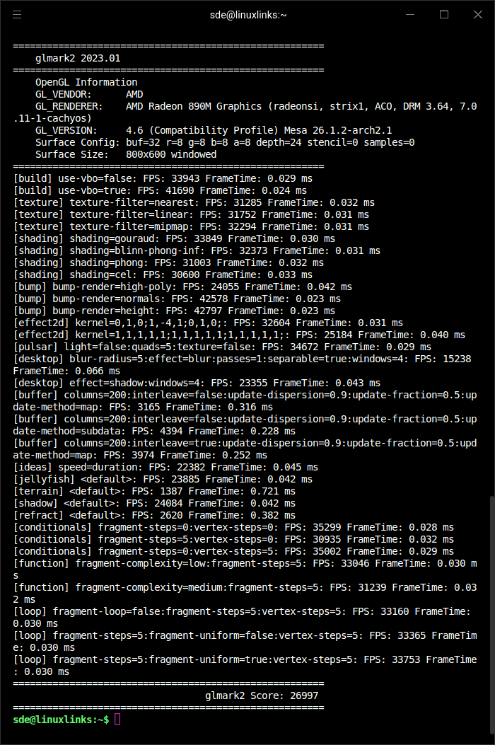 glmark2 benchmark