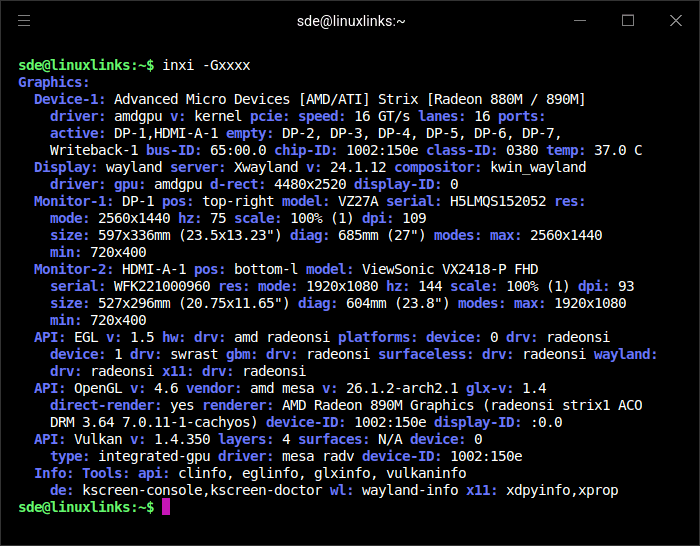 inxi -G output