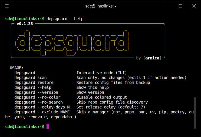 DepsGuard usage