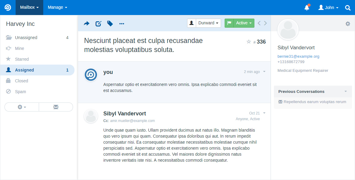 FreeScout in action
