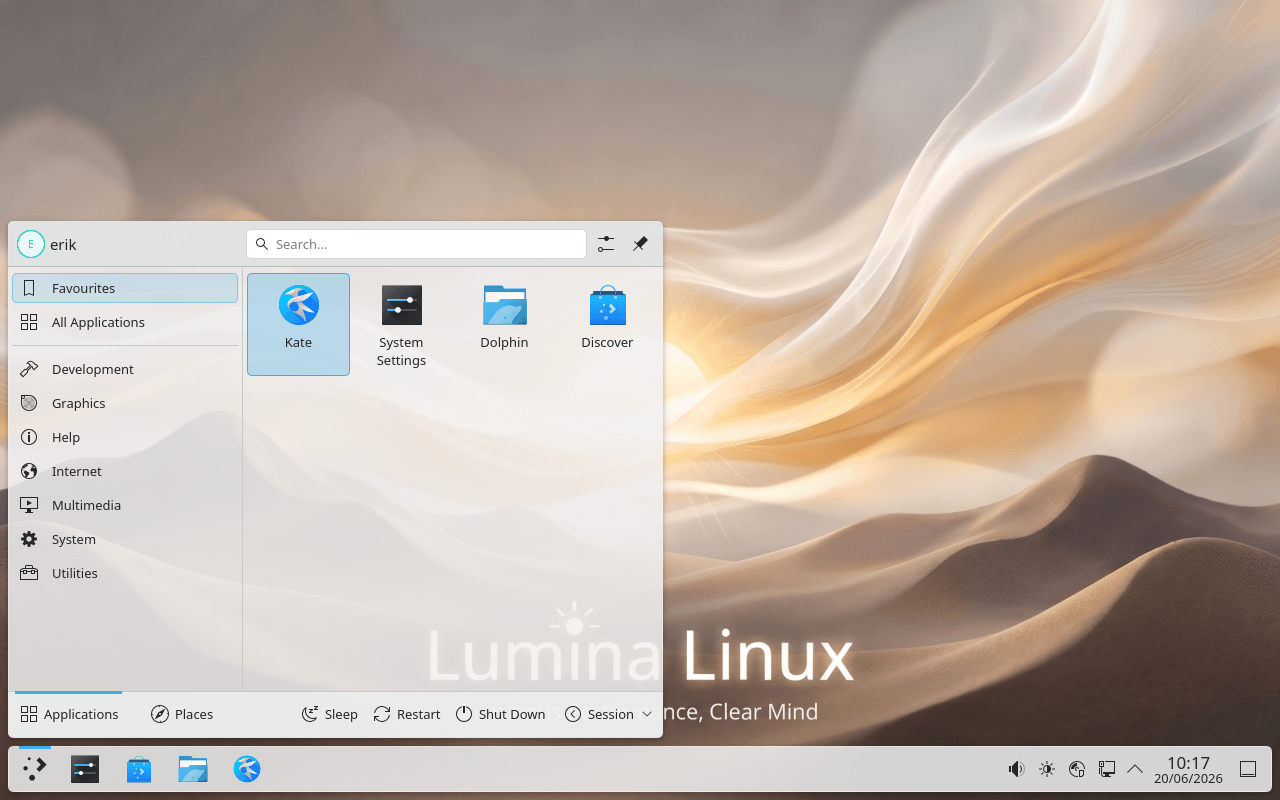 Lumina Linux desktop