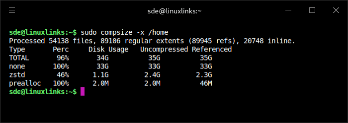 Compression on /home