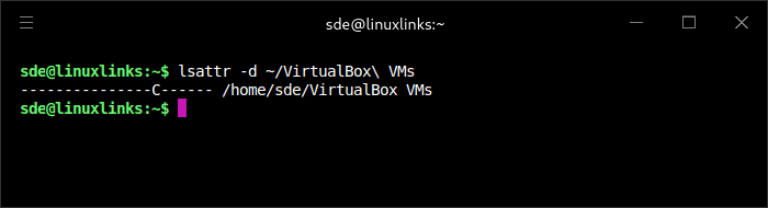 lsattr output